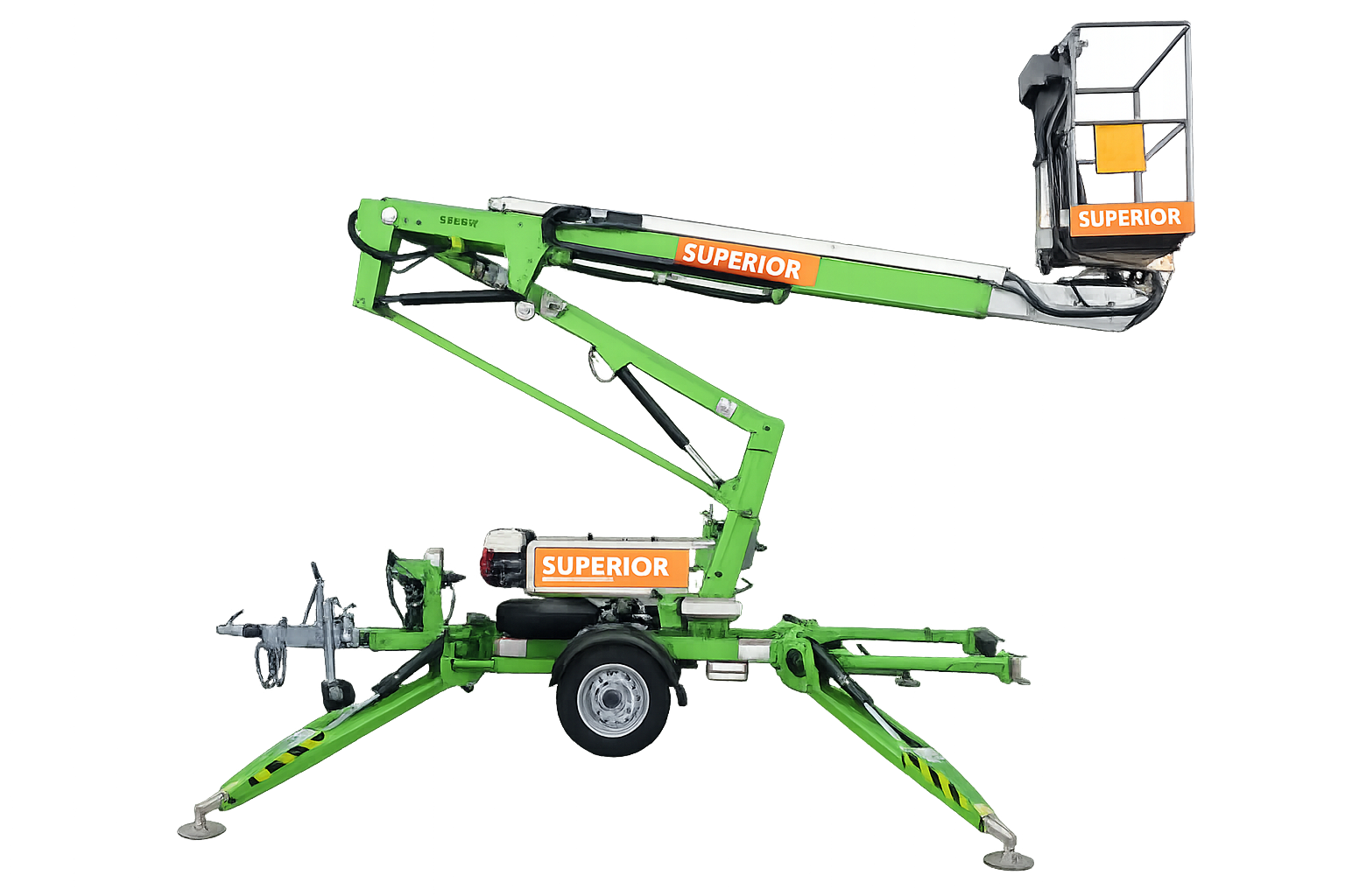 Trailer Mounted Boom Lift — 12m Reach (Cherry Picker Hire)
