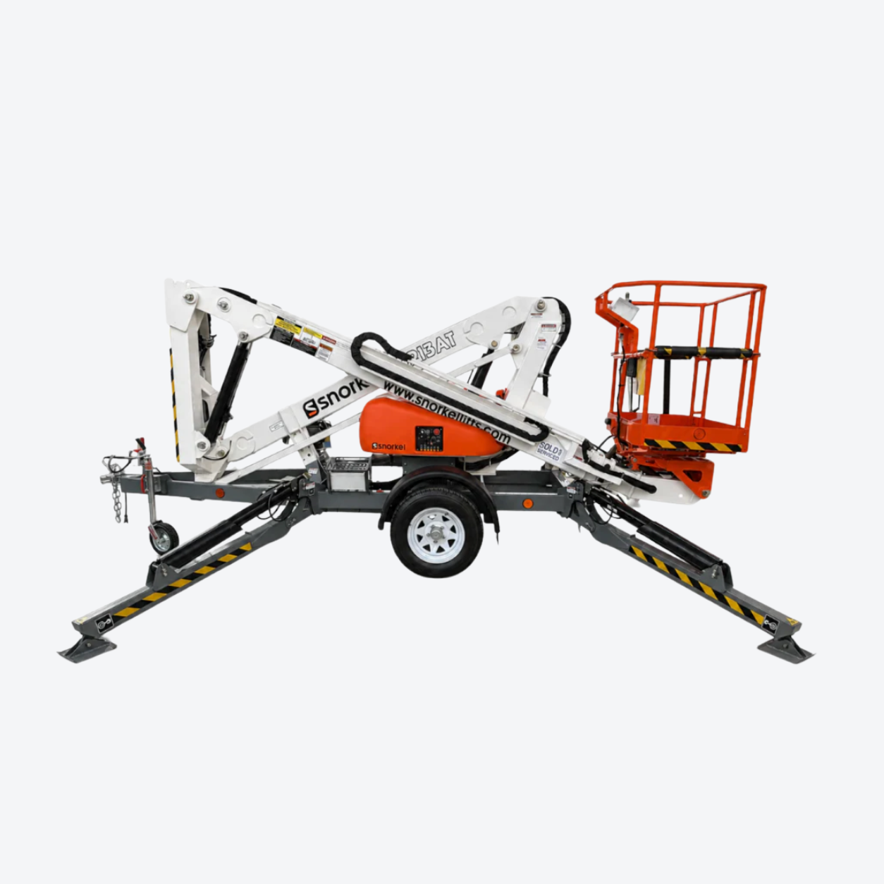 Trailer Mounted Boom Lift – 13m Reach (Cherry Picker Hire)