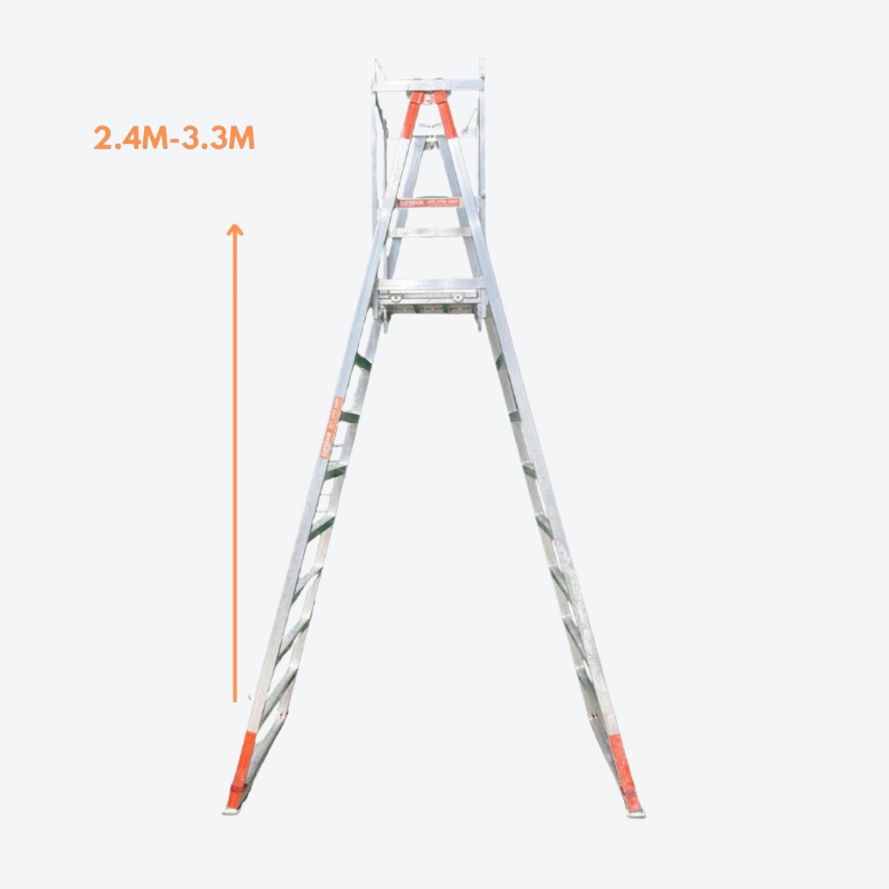 Industrial Platform Ladder 2.4m - 3.3m