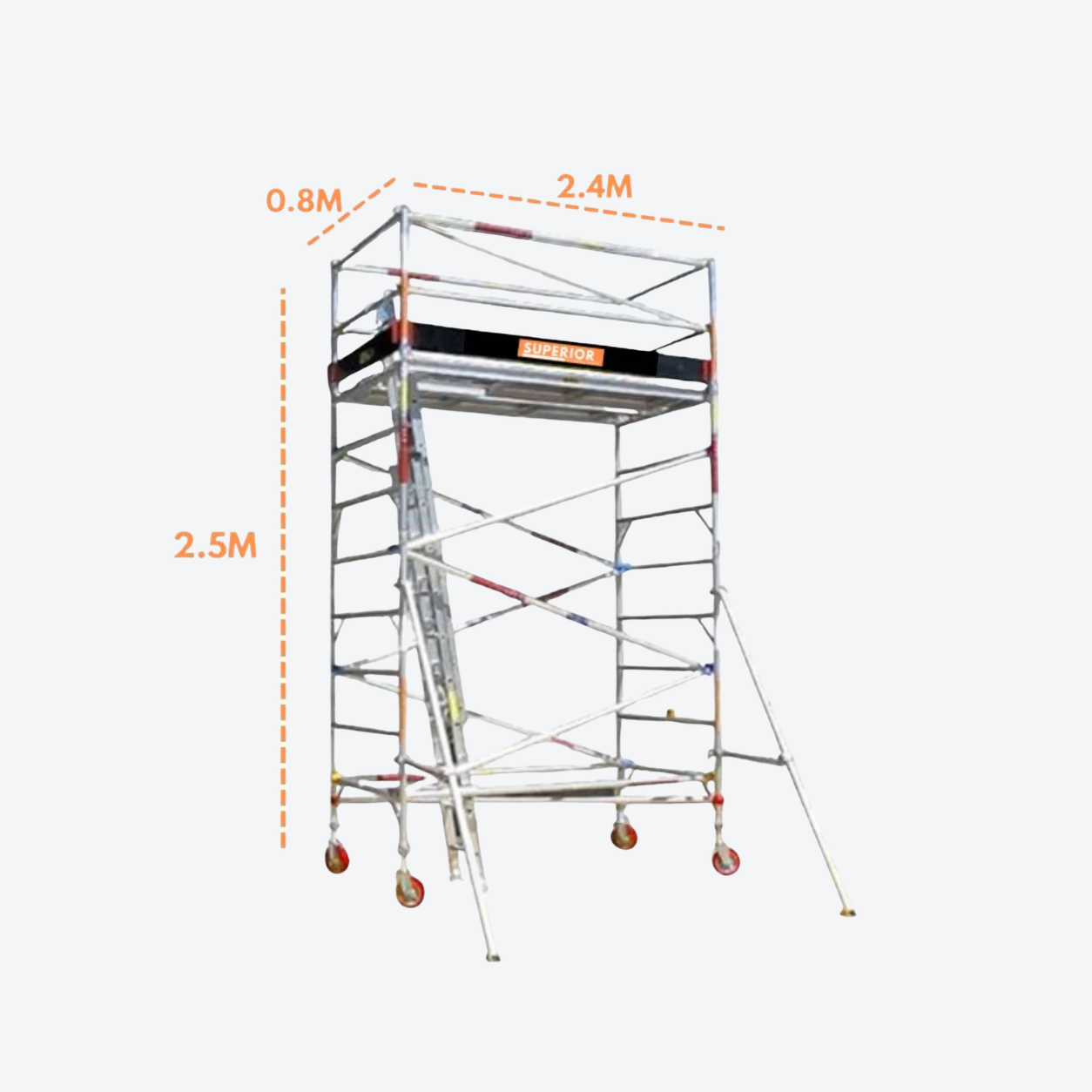 2.5m Narrow Mobile Scaffold
