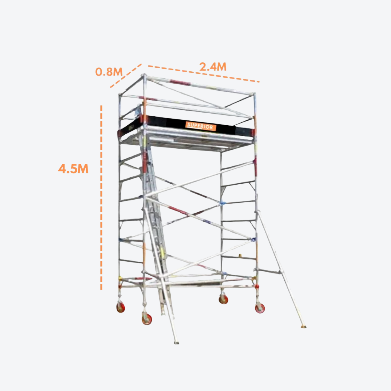4.5m Narrow Mobile Scaffold
